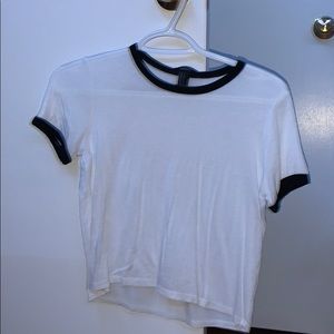 White shirt with black rim